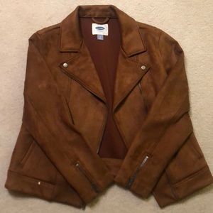 Old Navy sueded-knit motto jacket